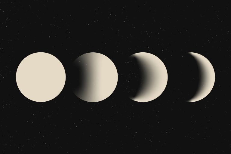 Moon phases background, retro aesthetic beige astronomy image